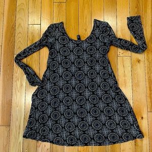 Light Pink and Black Relaxed Fit Sundress